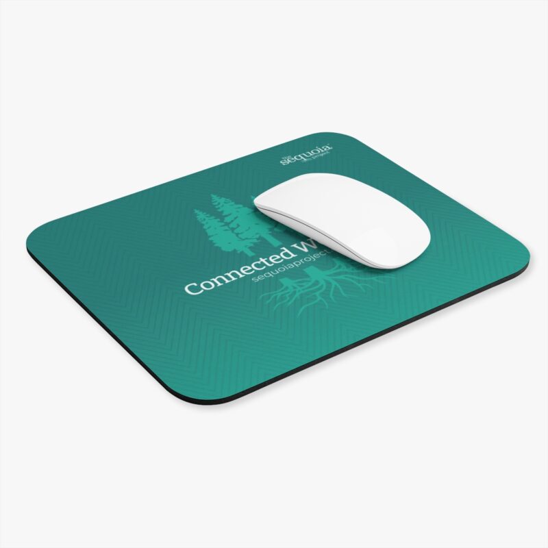 Turquoise Connected We Stand Tree Design - Mouse Pad (Rectangle) - Image 3