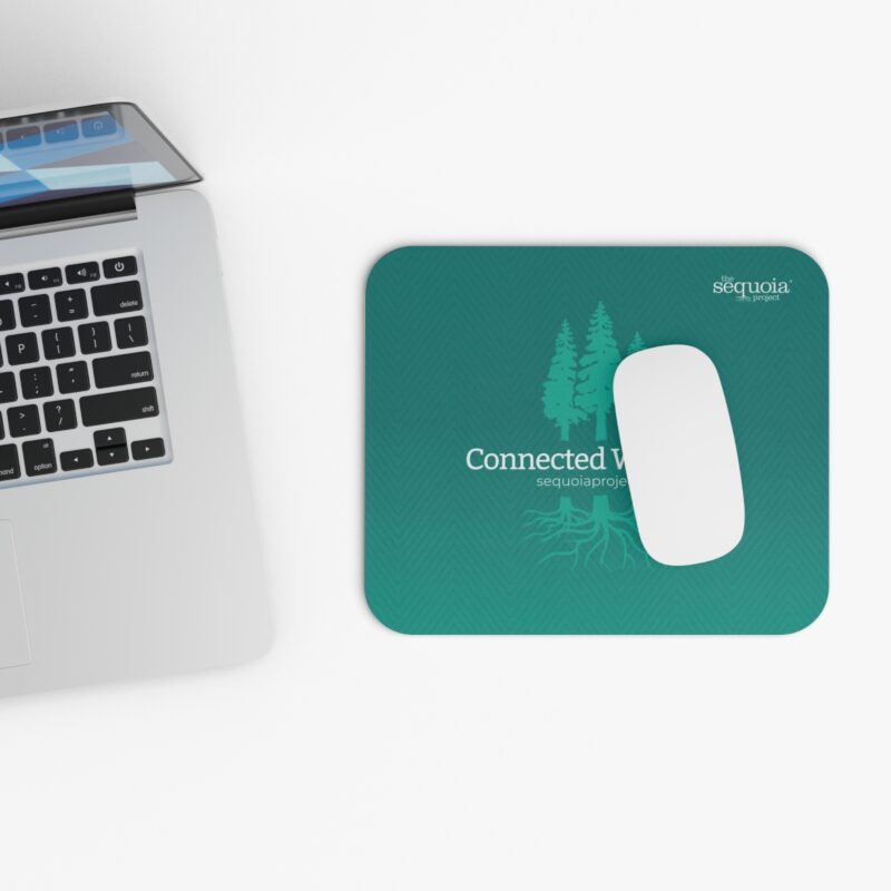 Turquoise Connected We Stand Tree Design - Mouse Pad (Rectangle) - Image 4