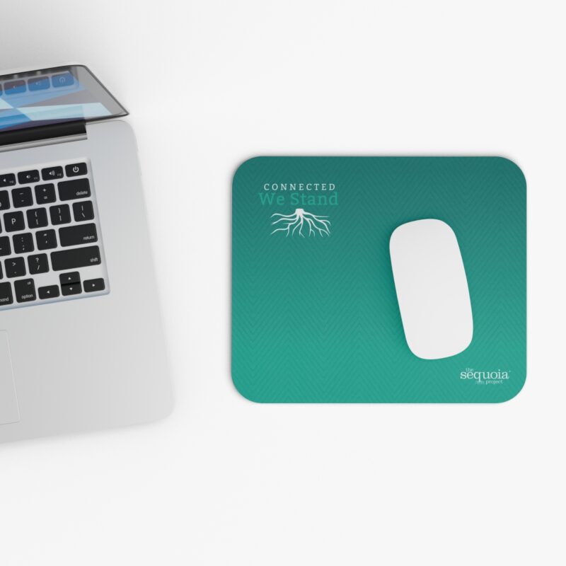 Turquoise Connected We Stand Roots Design - Mouse Pad (Rectangle) - Image 4