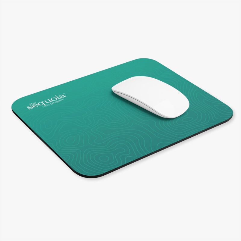 The Sequoia Project Turquoise Wood Grain Design - Mouse Pad (Rectangle) - Image 3