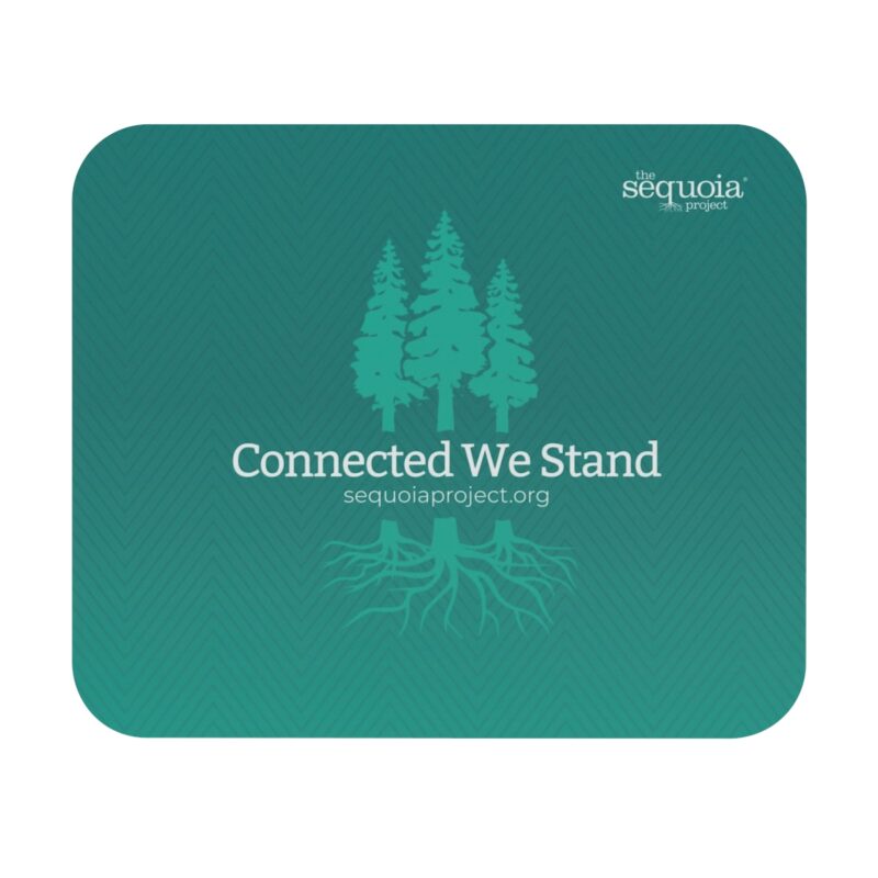 Turquoise Connected We Stand Tree Design - Mouse Pad (Rectangle)