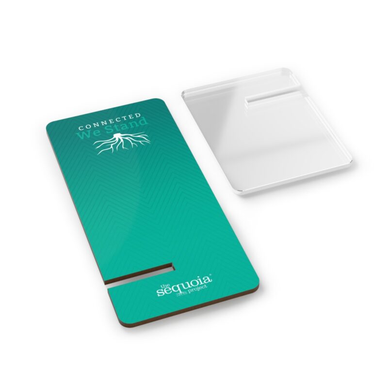 Turquoise Connected We Stand Roots Design - Mobile Display Stand for Smartphones - Image 2