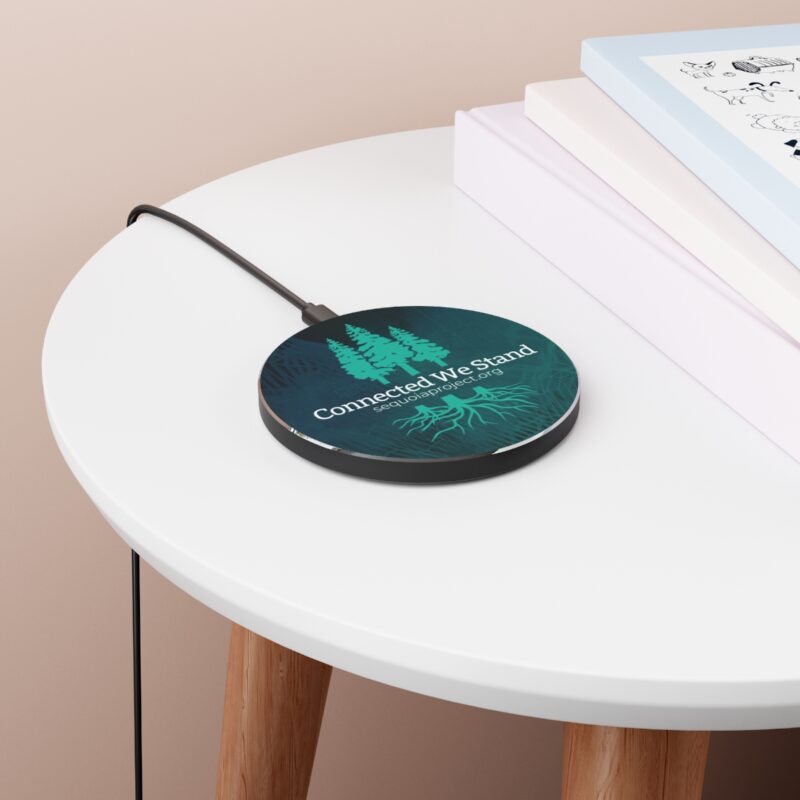 Connected We Stand Tree Design Dark Turquoise Design - Wireless Charger