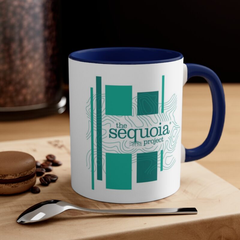 Vertical Bar Design Wood Grain - Accent Coffee Mug, 11 oz