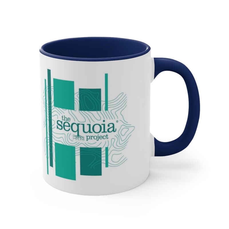Vertical Bar Design Wood Grain - Accent Coffee Mug, 11 oz - Image 4