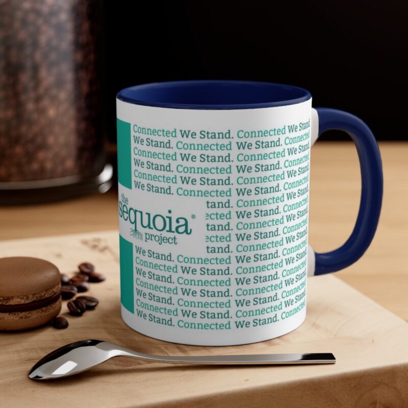 Vertical Bar Design Connected We Stand - Accent Coffee Mug, 11oz