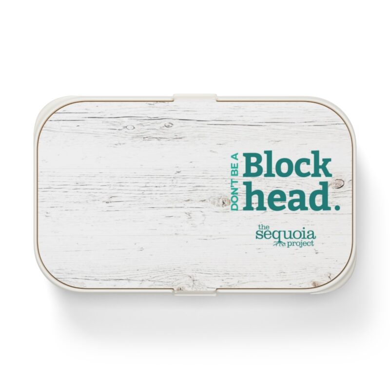 Don't Be A Blockhead White Lid - Bento Lunch Box - Image 2