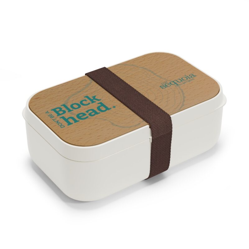 Don't Be A Blockhead Tan Lid - Bento Lunch Box