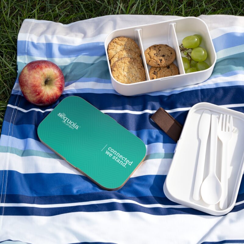Connected We Stand Turquoise Pattern - Bento Lunch Box - Image 6