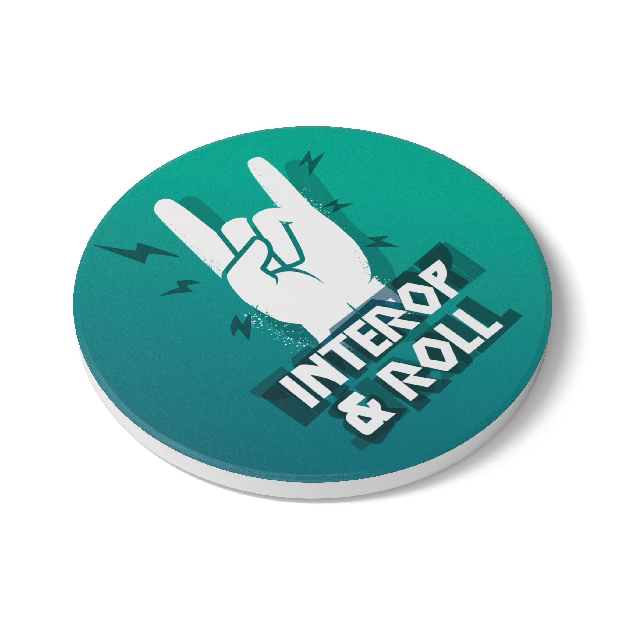 Interop & Roll- Ceramic Coaster - Image 3