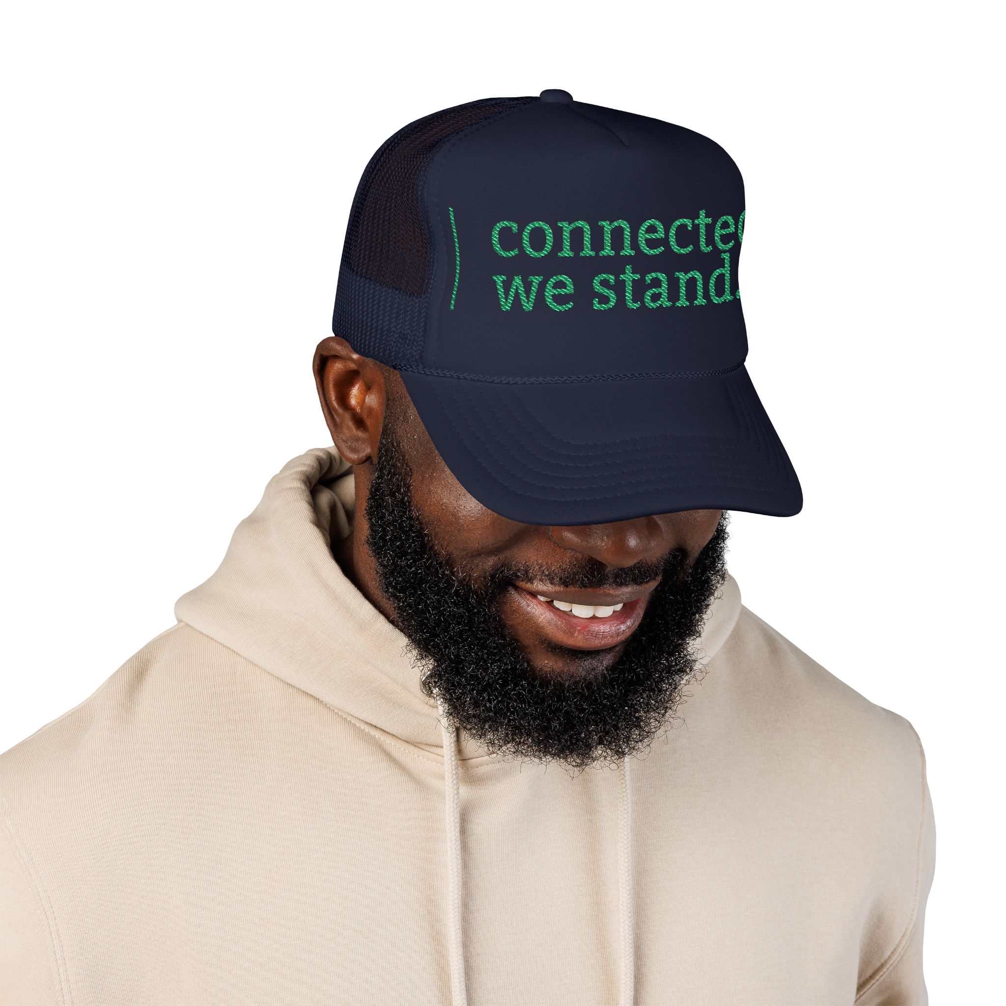 Connected We Stand- Foam Hat (Embroidery) - Image 4